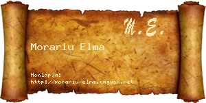 Morariu Elma névjegykártya